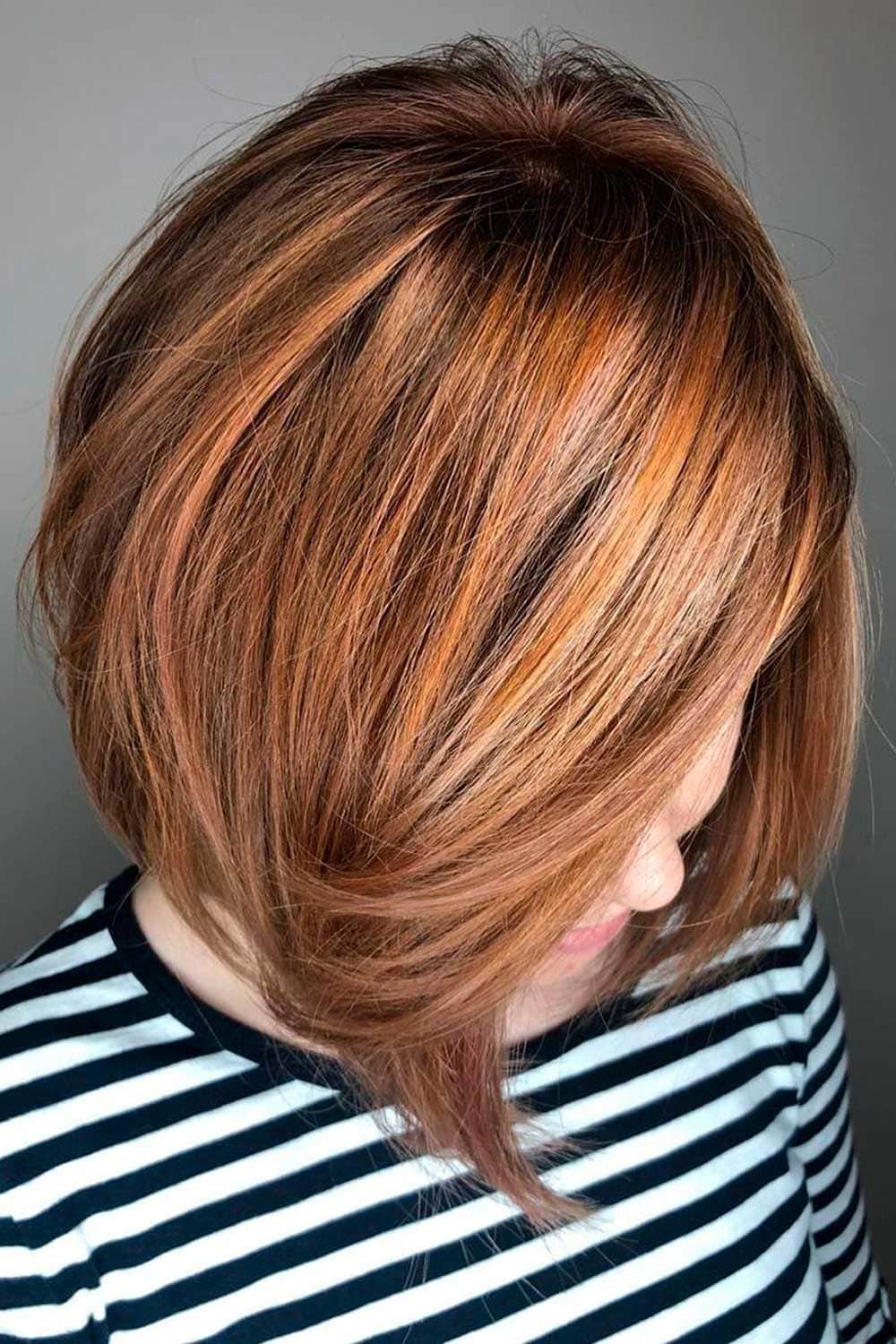 Straight Inverted Caramel Bob 