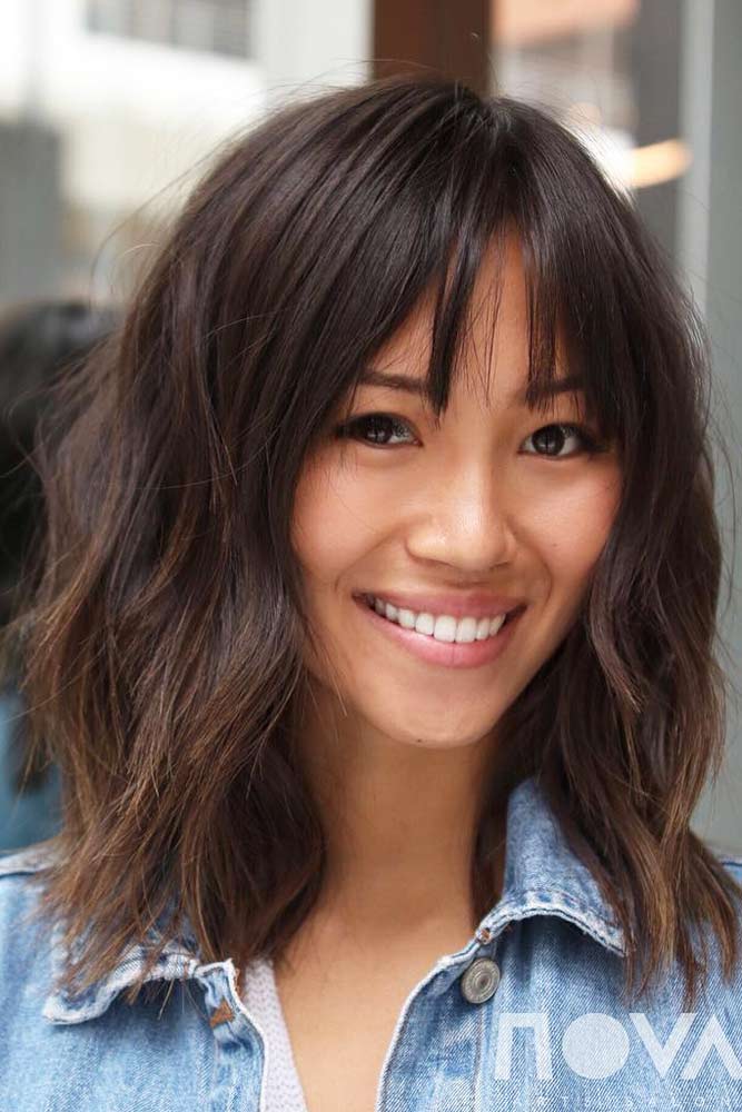 trendy-medium-length-hairstyles-for-thick-hair-layered-bangs