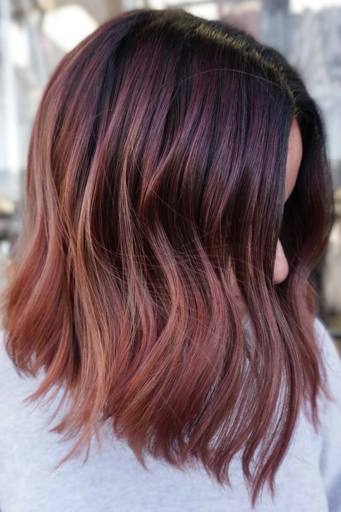trendy-medium-length-hairstyles-for-thick-hair-raspberry-gold-sombre