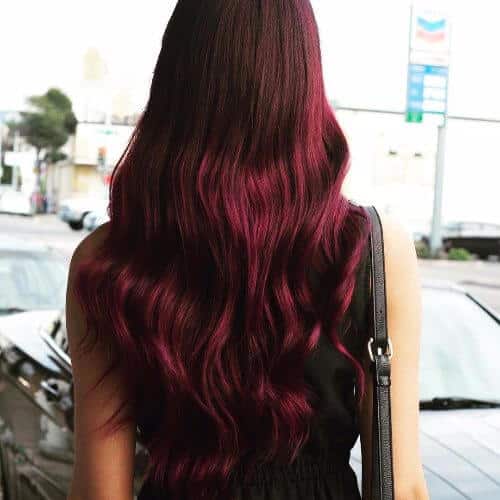 violet burgundy hair color