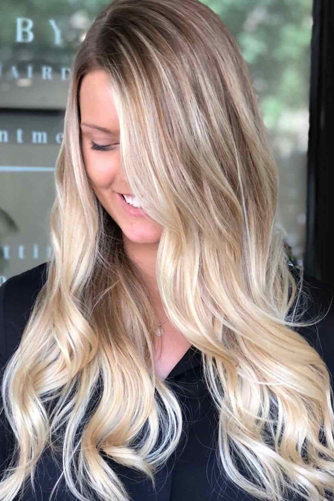 Wheat Blonde Side-Swept Hair