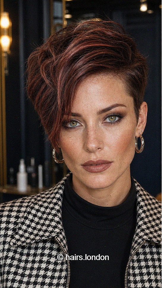 79 Best Short and Longer Pixie Haircuts for 2026 Cinnamon Copper Auburn Hair
