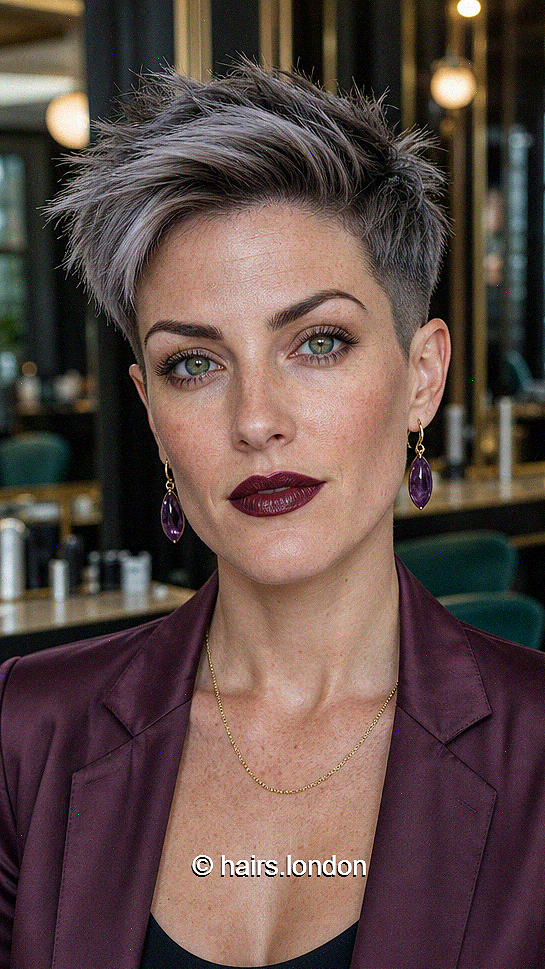 119 Edgy Short Pixie Cuts for Women Smoky Mushroom Silver Hair