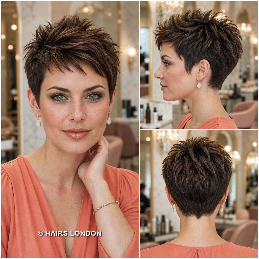 119 Edgy Short Pixie Cuts for Women Toasted Chestnut Brown Hair