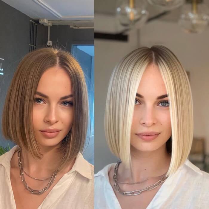 12 Adorable Ideas For Middle Part Bob In 2022 - 87