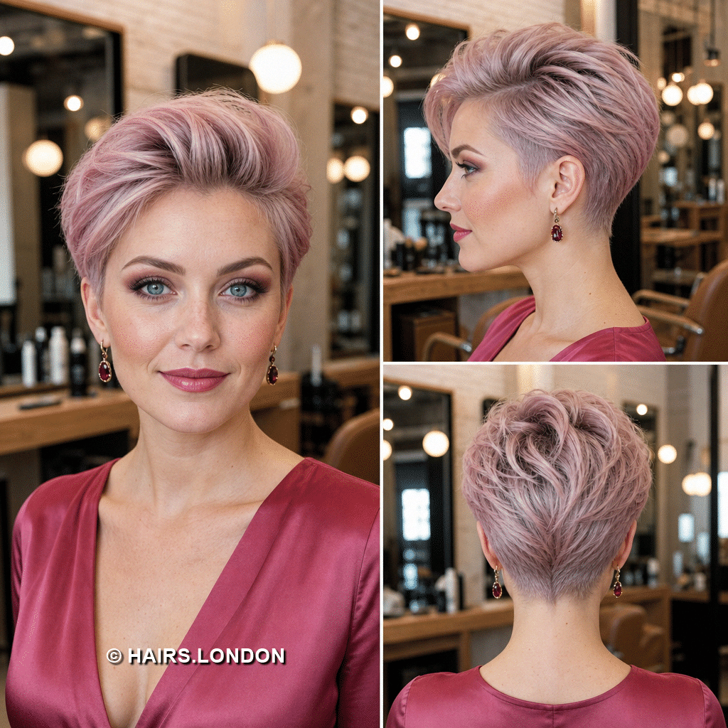 124 Chic Pixie Bob Haircuts for a Modern 2026 Style Dusty Rose Mauve Hair