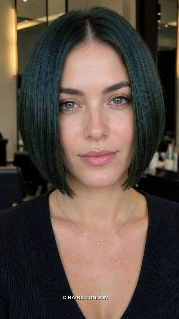 Midnight Emerald Bob Hair