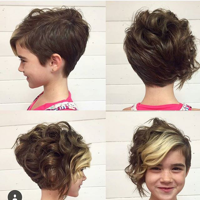 Stacked long pixie with wispy ends