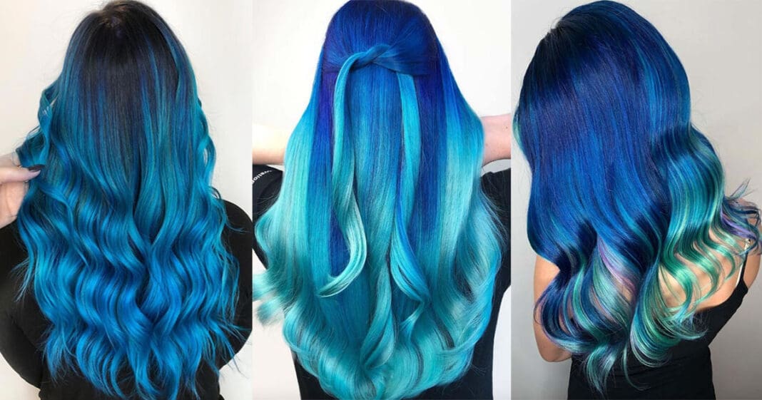 2. "Midnight Blue" hair color for brunettes - wide 3