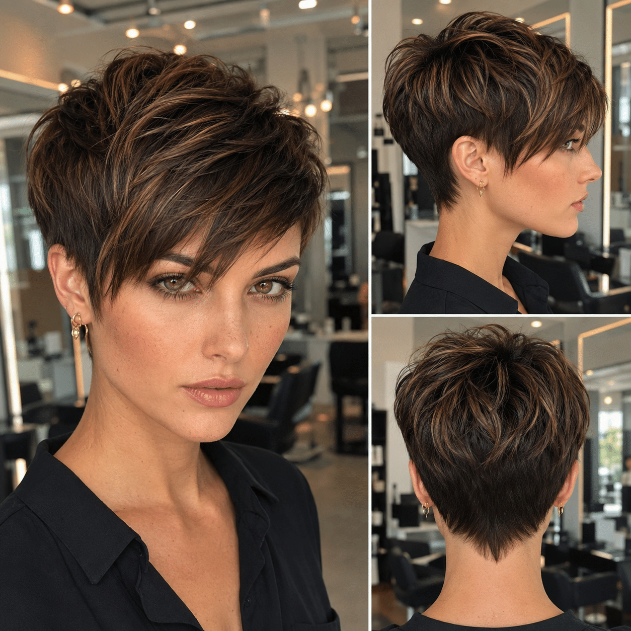 Toasted Walnut Pixie Hair