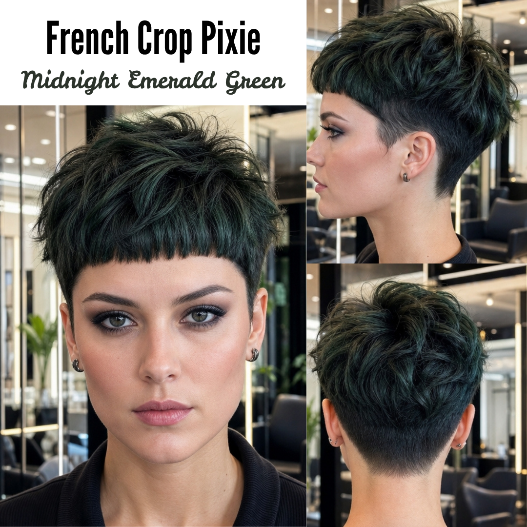 Midnight Emerald Green Hair