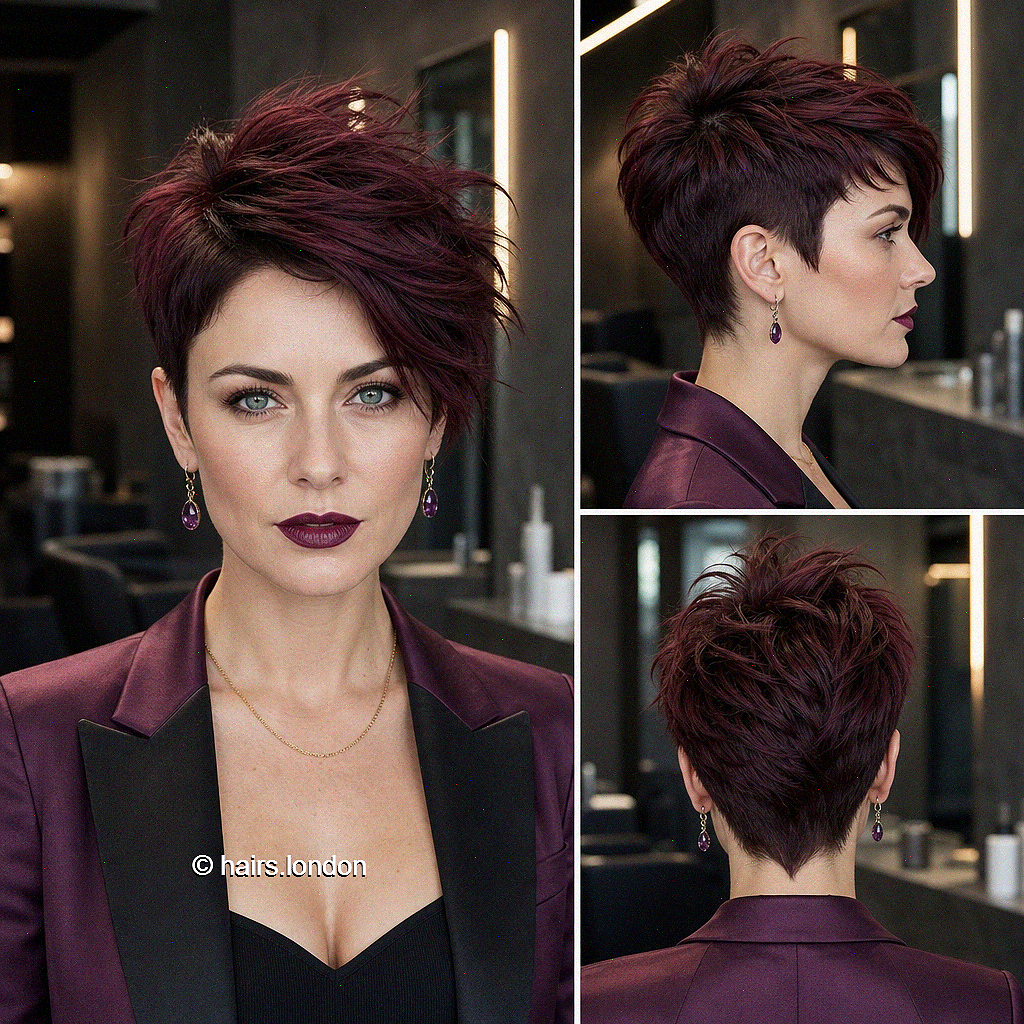 54 Stunning Long Pixie Haircuts for a Bold, Fashion-Forward Look Black Cherry Burgundy Hair