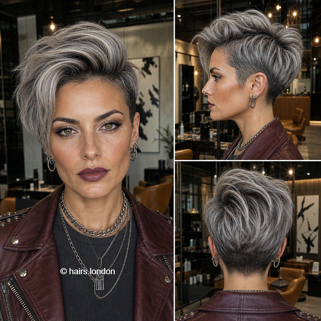 54 Stunning Long Pixie Haircuts for a Bold, Fashion-Forward Look Smoky Pearl Silver Hair