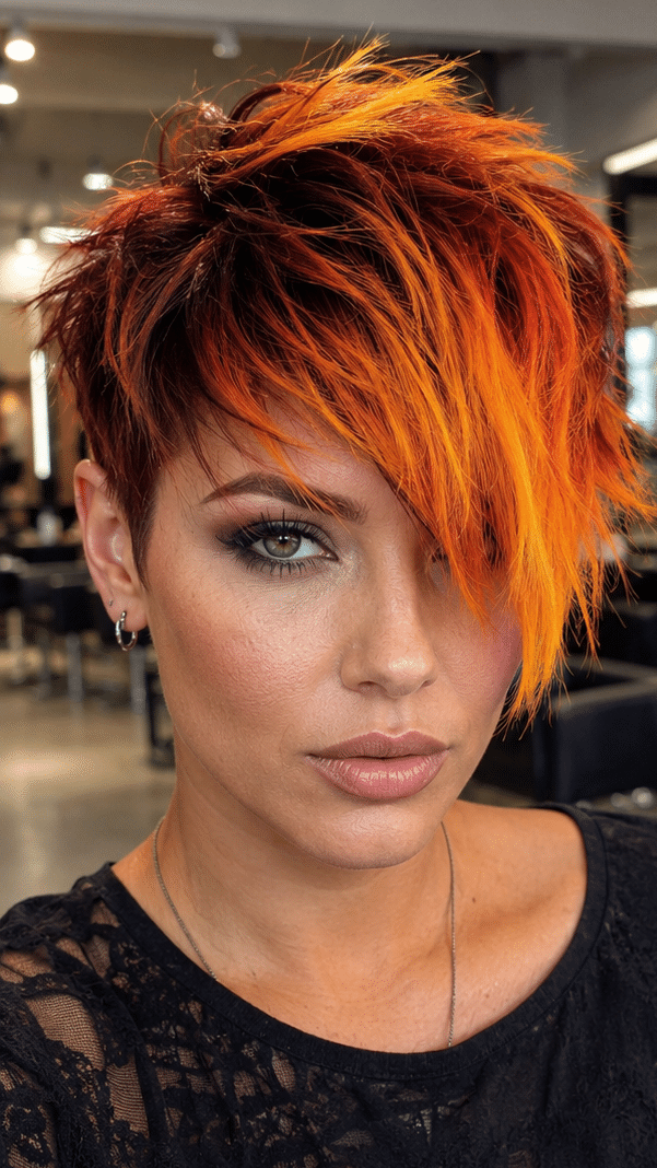 Ember Flame Contrast Hair