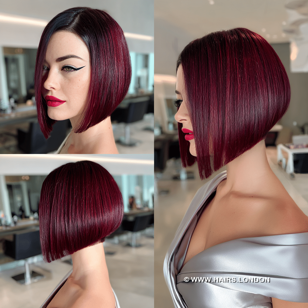 Deep Cherry Burgundy Hair
