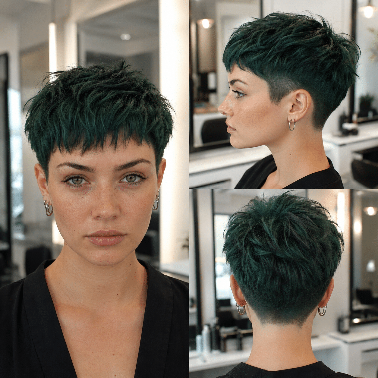 Midnight Emerald Pixie Hair