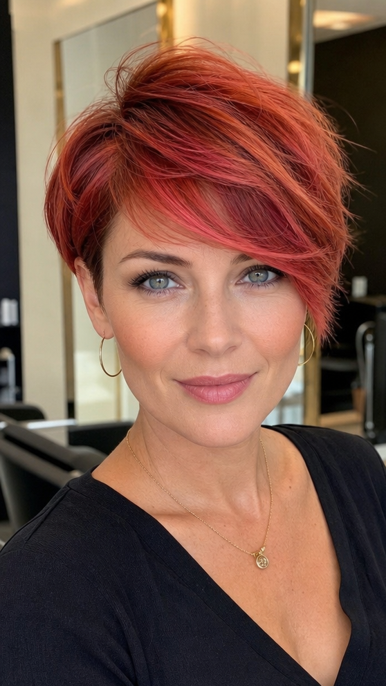 Coral Cinnamon Copper Hair