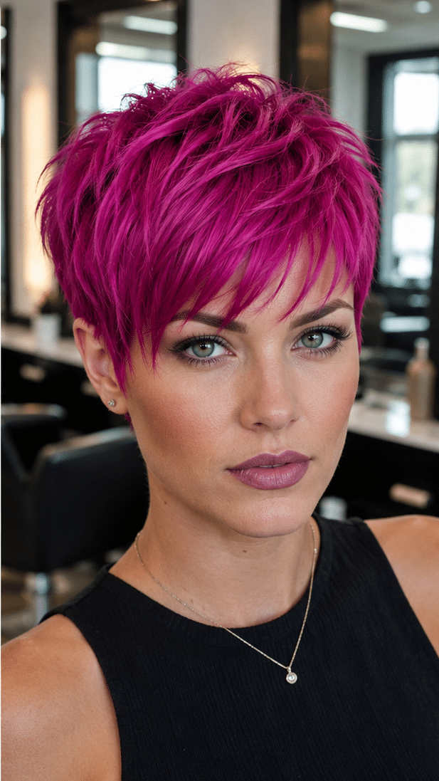 Vivid Orchid Magenta Hair