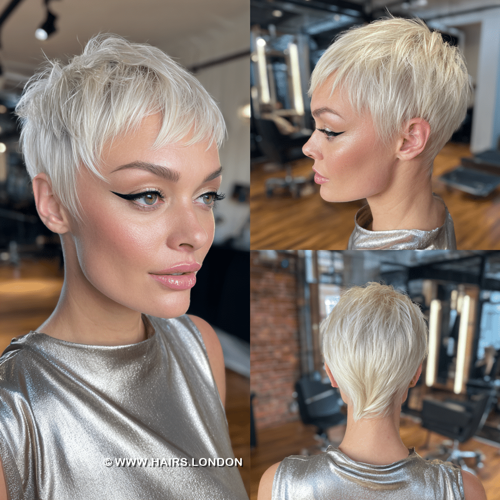 Silvery Platinum Blonde Hair