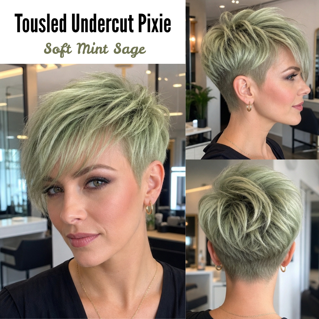 Soft Mint Sage Hair
