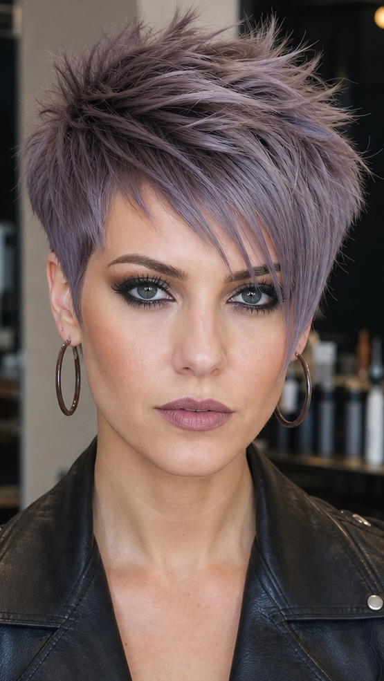 Smoky Lilac Silver Hair