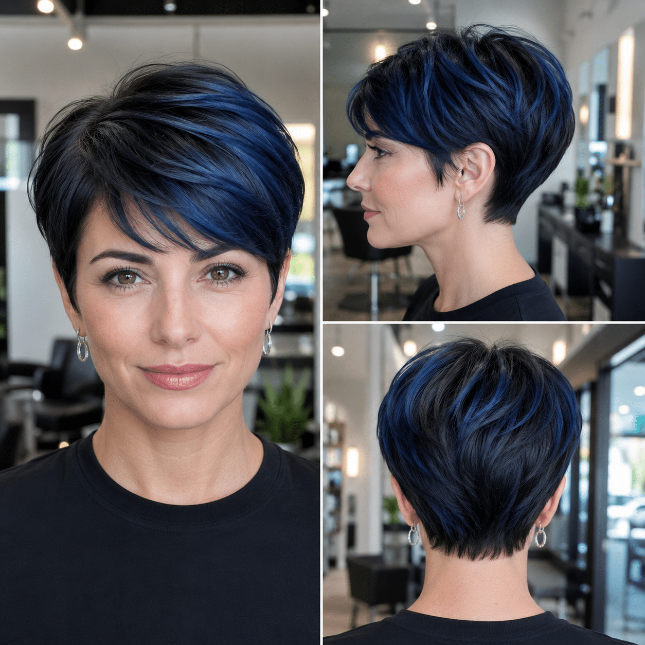 Midnight Sapphire Pixie Hair