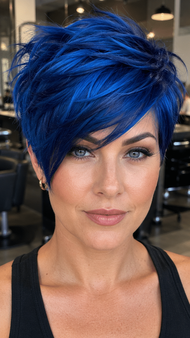 Midnight Sapphire Blue Hair