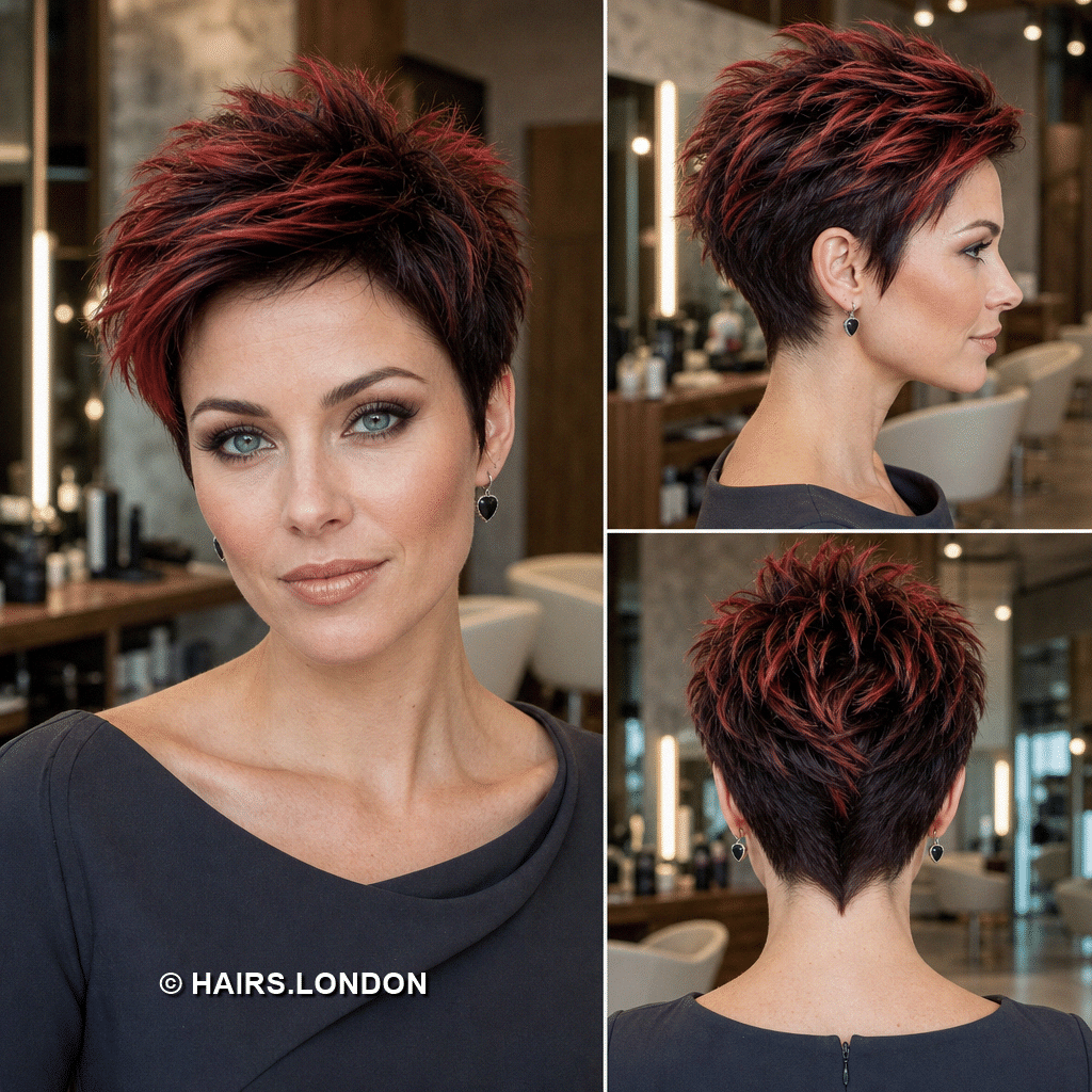 79 Best Short and Longer Pixie Haircuts for 2026 Auburn Black Cherry Hair