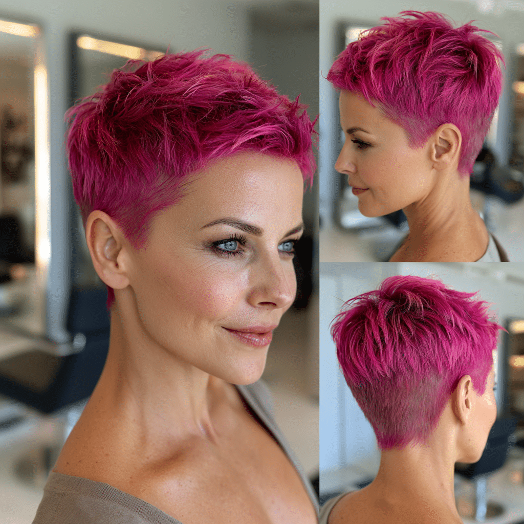 Vibrant Fuchsia Pink Hair