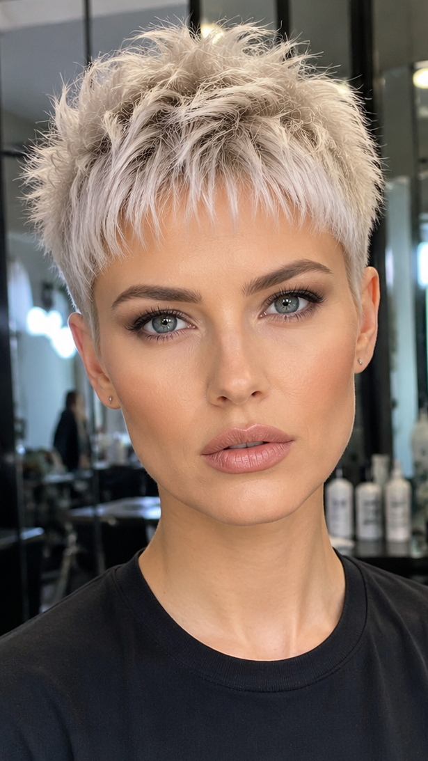 97 Edgy Short Pixie Cuts for Women Arctic Pearl Hair