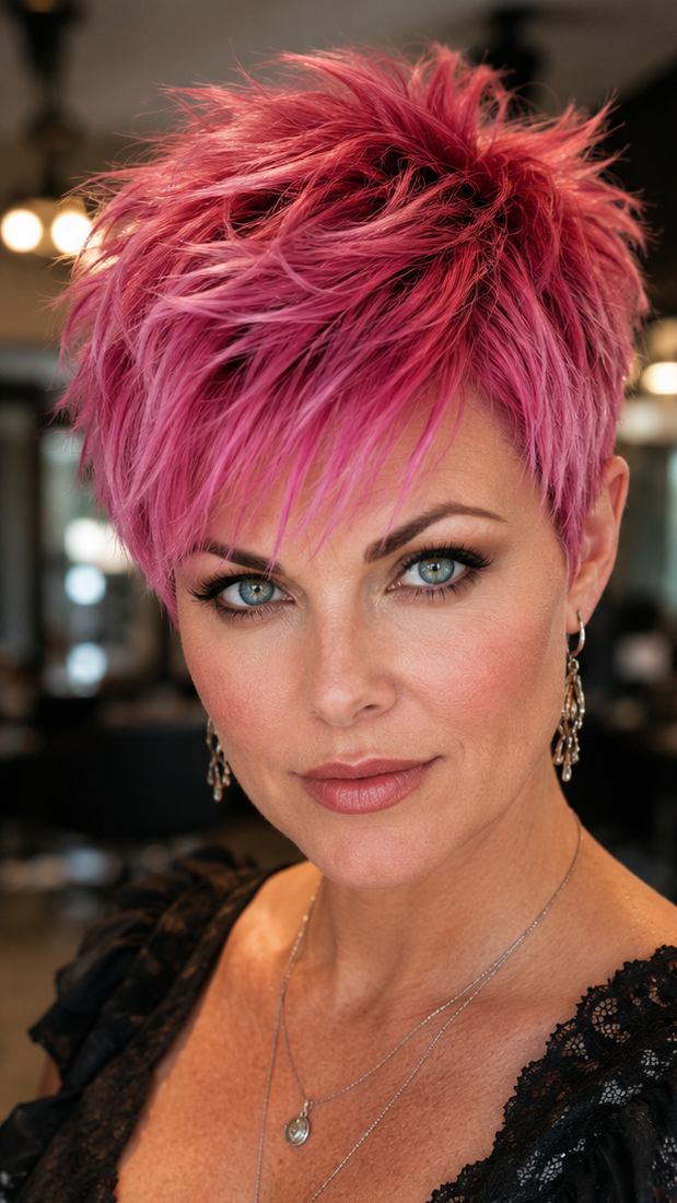 97 Edgy Short Pixie Cuts for Women Cotton Candy Rose Pixie Hair