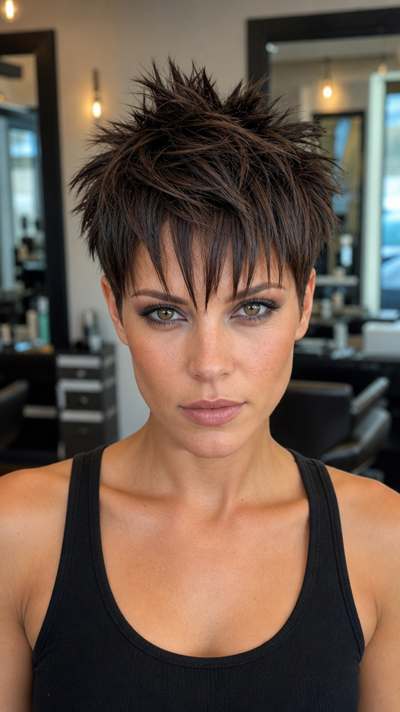 97 Edgy Short Pixie Cuts for Women Chocolate Espresso Pixie Hair