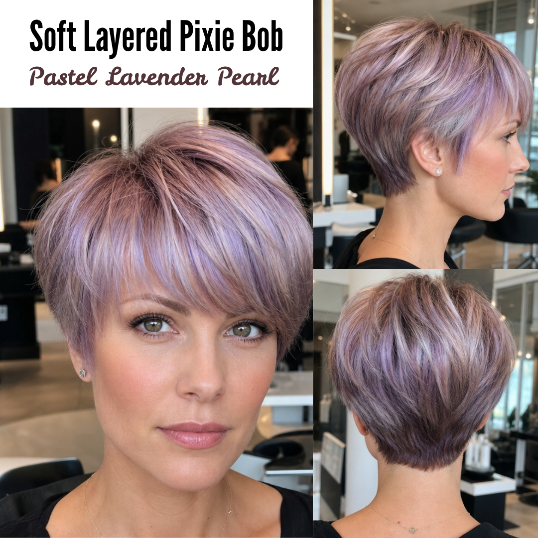 Pastel Lavender Pearl Hair
