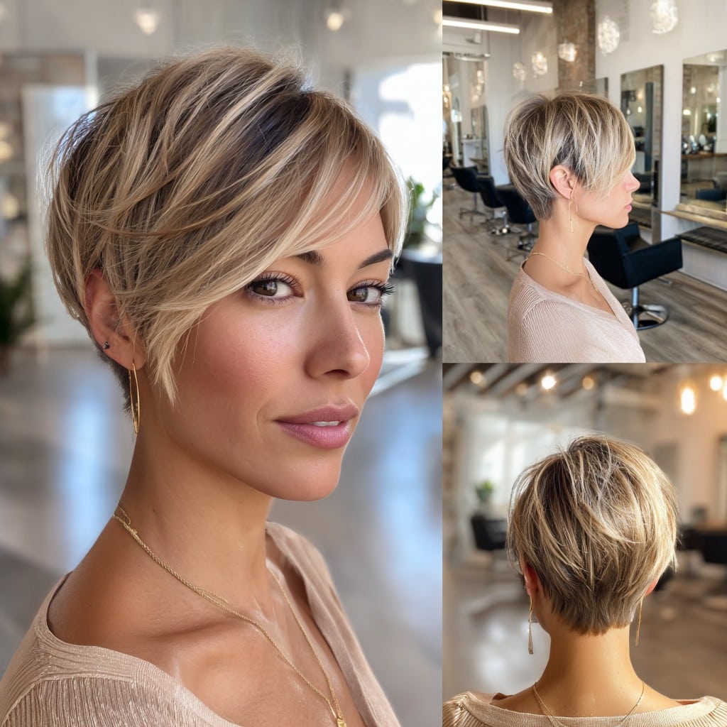 Ash Blonde Pixie Hair