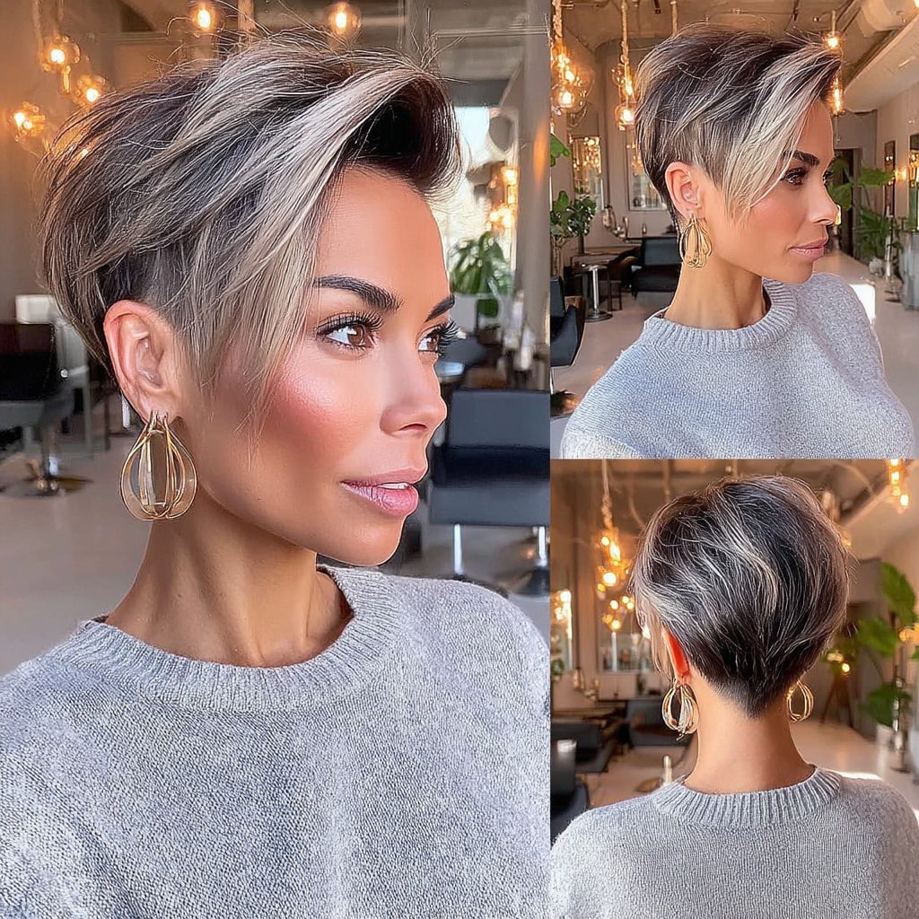 Ash Blonde Pixie Hair