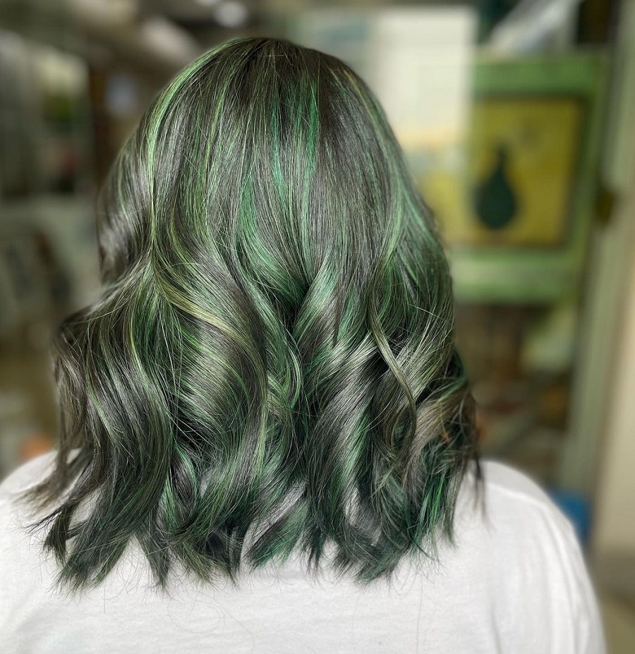 Black With Green Highlights