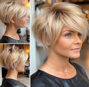 Blonde Pixie Bob Hair