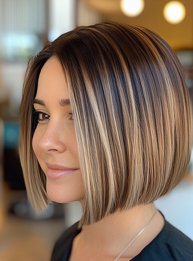 Brunette Balayage Bob
