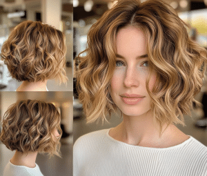 Caramel Balayage Bob Hair