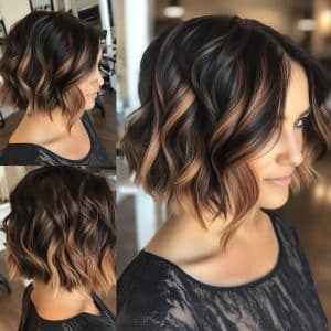 Caramel Espresso Bob Hair