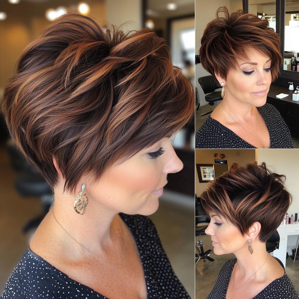 Chestnut Mocha Pixie Hair