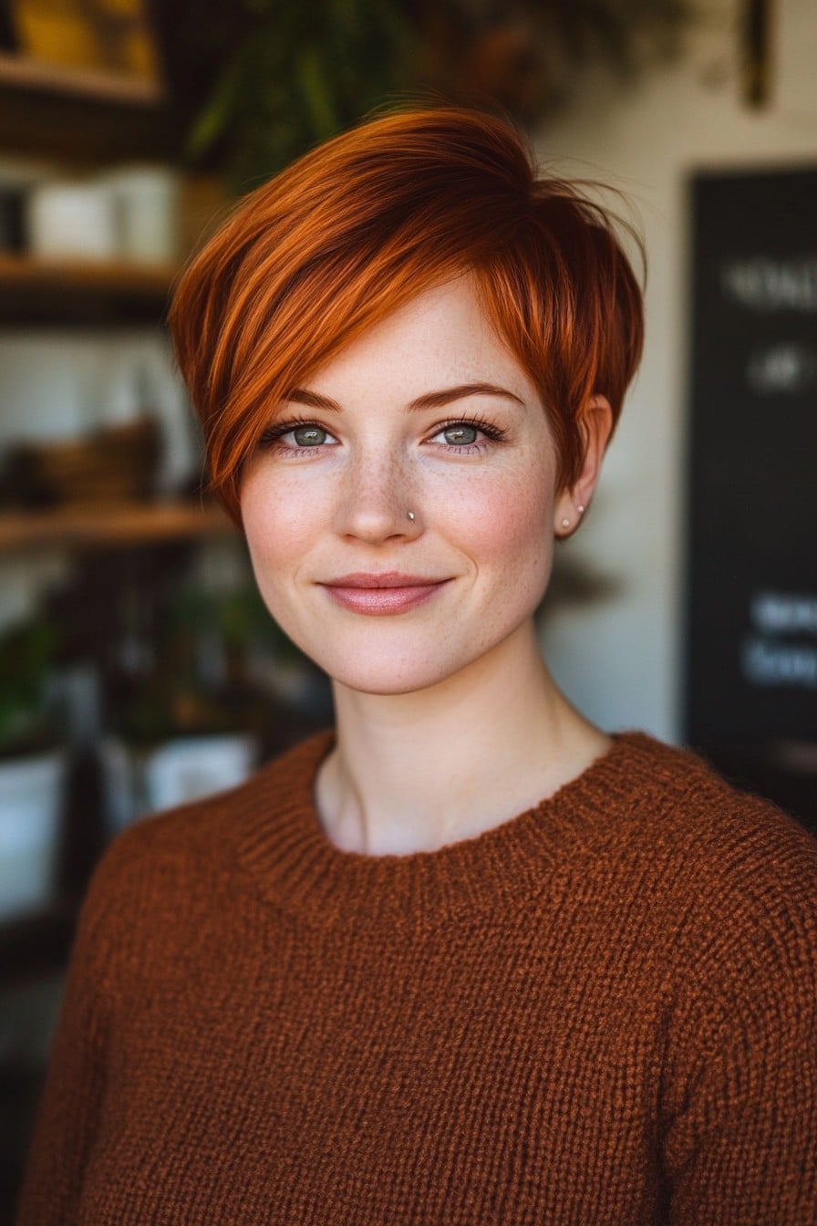 Copper Spice Pixie Hair