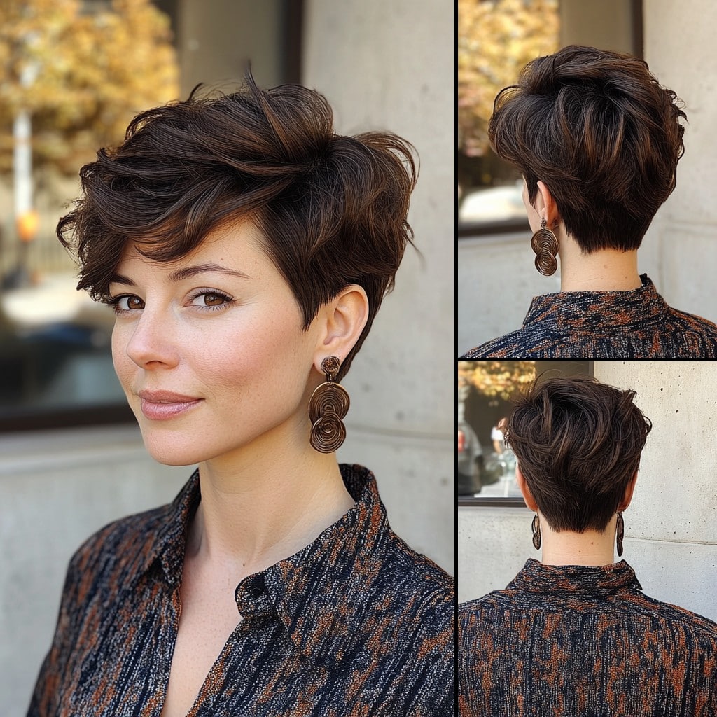 Deep Mocha Brown Pixie
