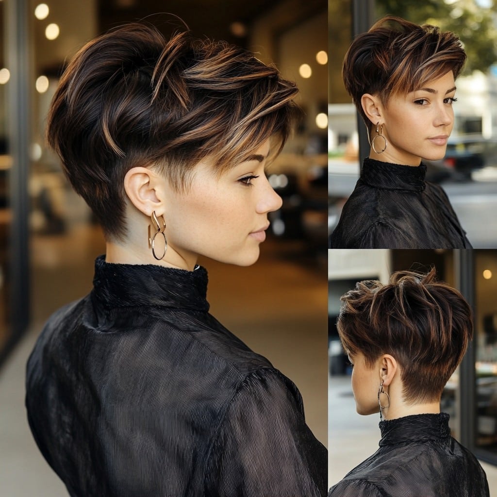 Espresso Brown with Caramel Highlights