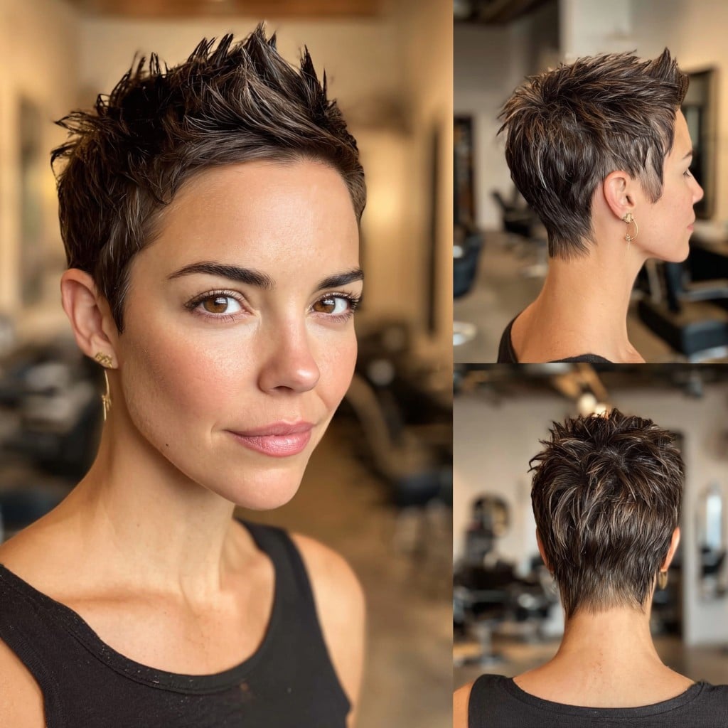 Espresso Textured Pixie Hair