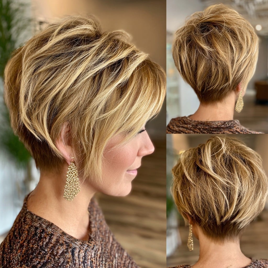 Golden Blonde Pixie Bob Hair