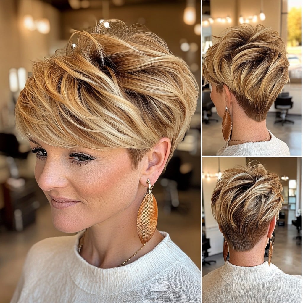 Golden Blonde Pixie Hair