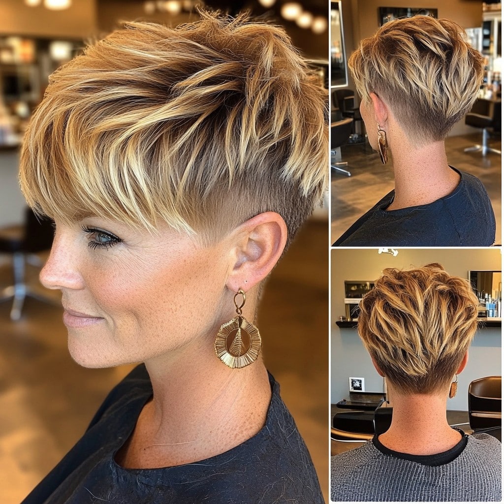 Golden Blonde Pixie Hair