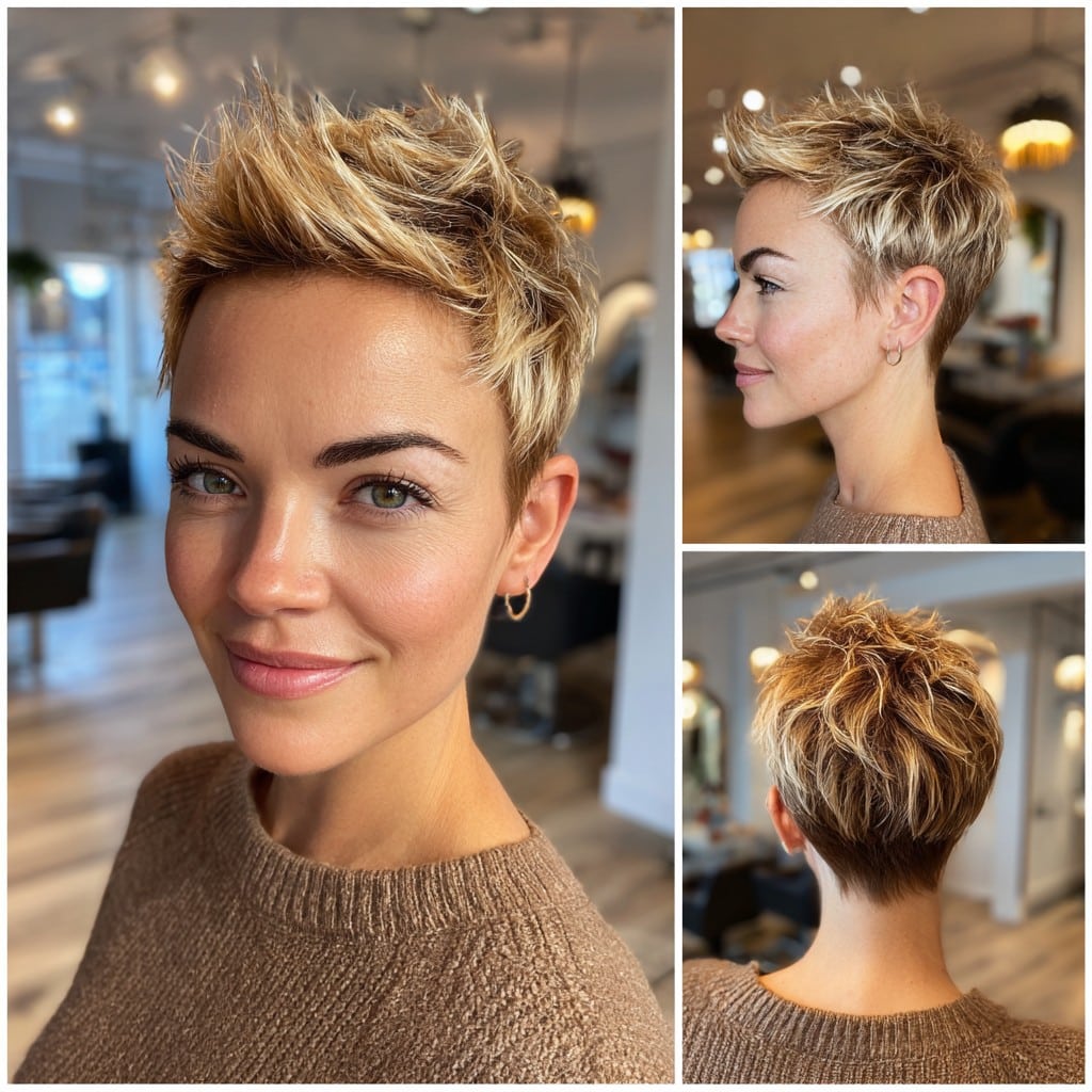 Golden Honey Pixie Hair
