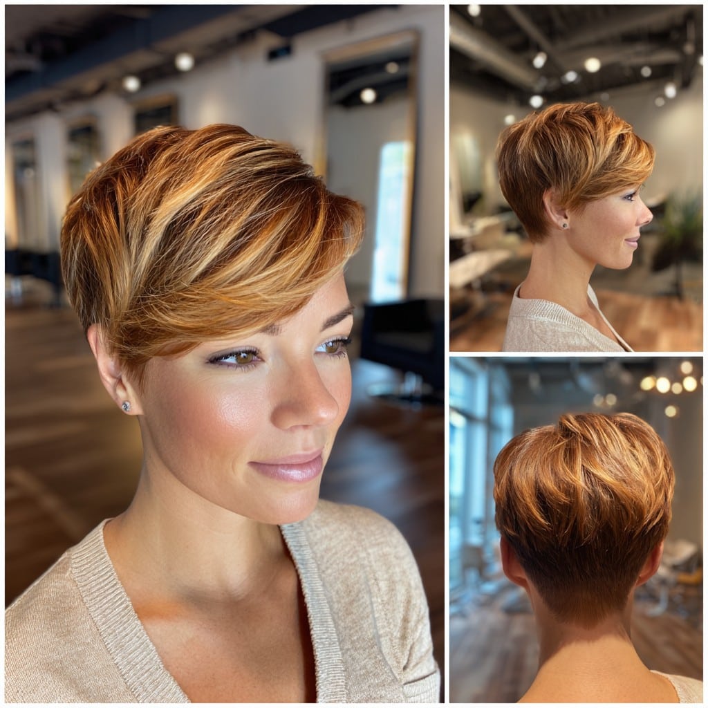 Golden Honey Pixie Hair